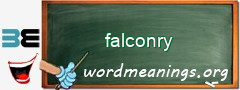 WordMeaning blackboard for falconry